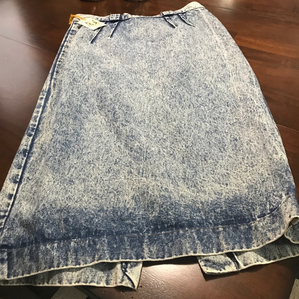 Vintage High Waist Denim Skirt